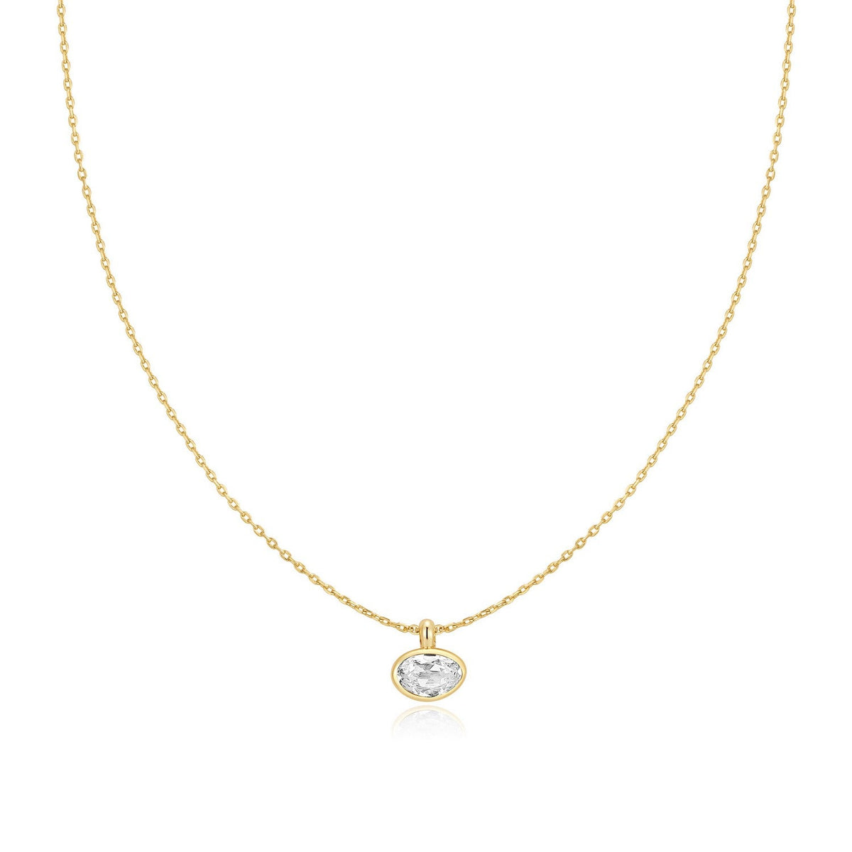 Ania Haie Wanderer Gold Bezel Organic Pebble Necklace N076-03G