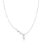 Ania Haie Wanderer Silver Half-Bezel Angled & Dangle Teardrop Necklace N076-06H