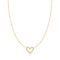 Ania Haie Wanderer Gold Bezel-Set Round Open Heart Necklace N076-07G