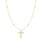 Ania Haie Wanderer Gold Bezel-Set Station Necklace With Cross Pendant N076-08G