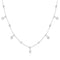 Ania Haie Wanderer Silver Bezel Round & Teardrop Drop Station Necklace N076-09H