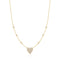 Ania Haie Wanderer Gold Pave Heart With Bezel Station Necklace N076-11G