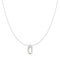 Ania Haie Wanderer Silver Sparkling Oval Hoop Pendant Necklace N076-13H