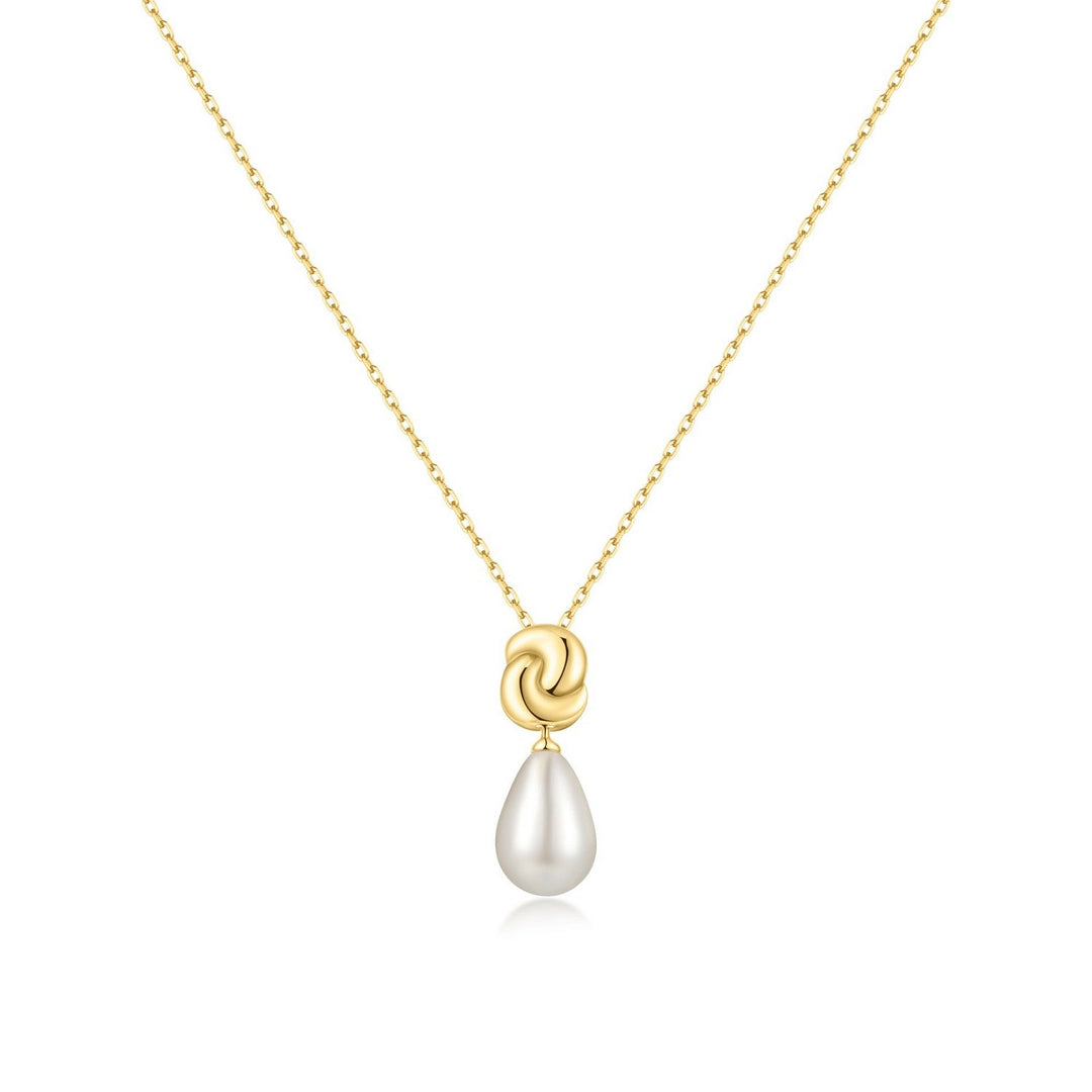 Ania Haie Swan Lake Gold Twist & Shell Pearl Necklace N077-03G