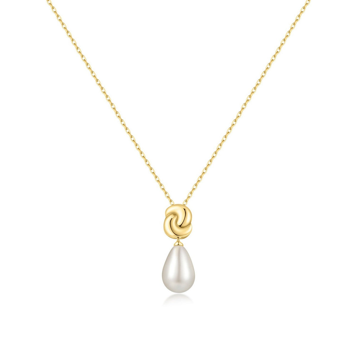 Ania Haie Swan Lake Gold Twist & Shell Pearl Necklace N077-03G