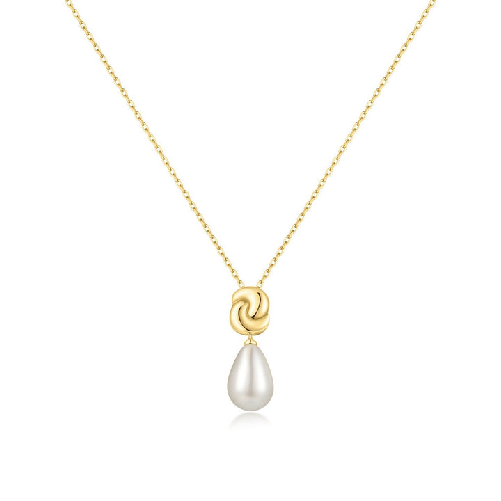 Ania Haie Swan Lake Gold Twist & Shell Pearl Necklace N077-03G