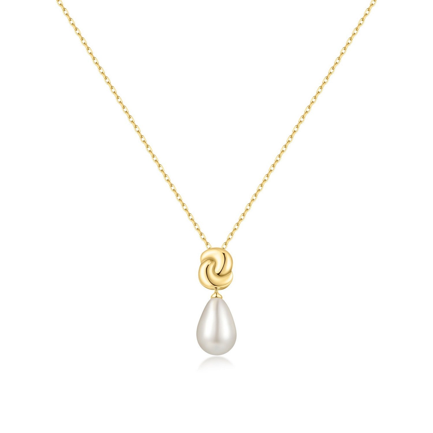 Ania Haie Swan Lake Gold Twist & Shell Pearl Necklace N077-03G