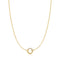 Ania Haie Fluid Light Gold Half Pave & Polish Hoop Necklace N078-03G