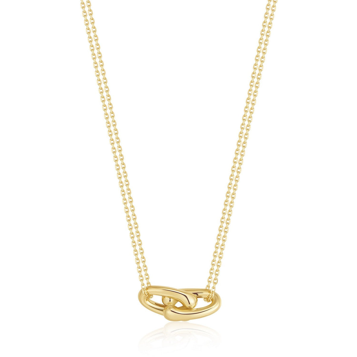 Ania Haie Fluid Light Gold Interlocked Necklace N078-07G