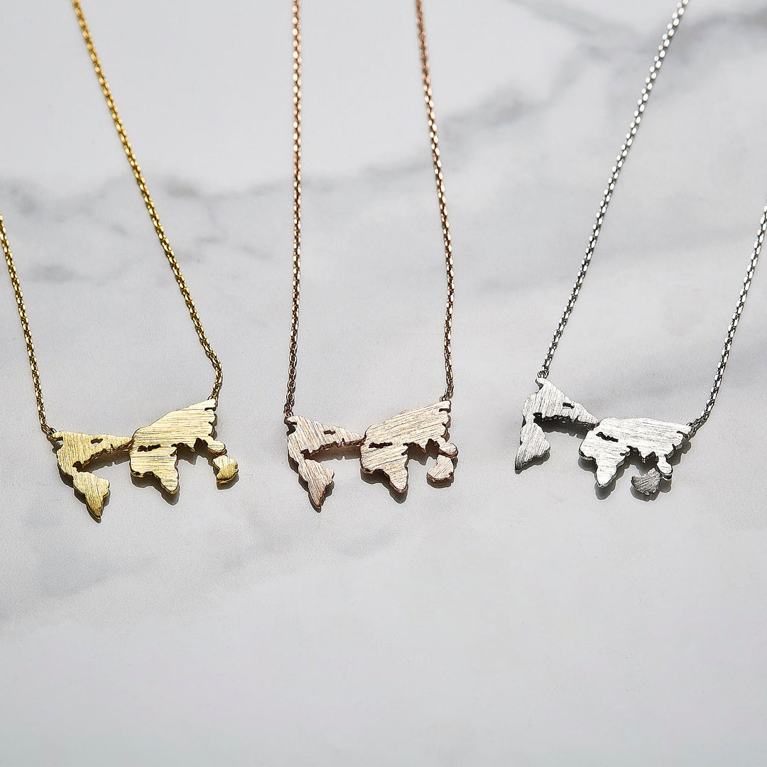 World map necklace-1