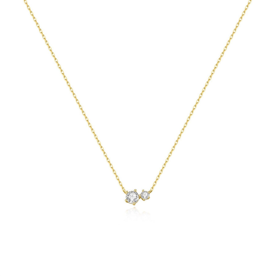 Ania Haie Fairy Dust Gold Prong Set Duo Necklace N079-01G