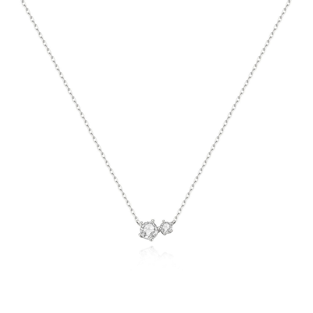 Ania Haie Fairy Dust Silver Prong Set Duo Necklace N079-01H