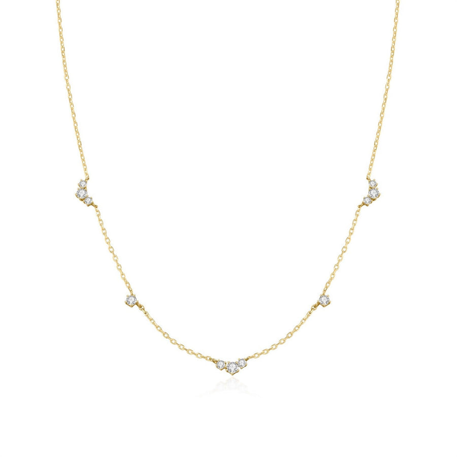 Ania Haie Fairy Dust Gold Cluster & Single Station Necklace N079-04G