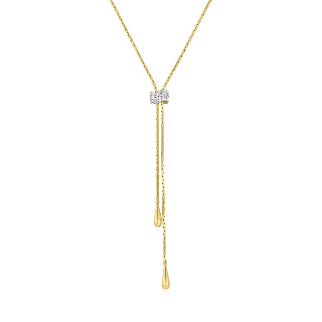 Ania Haie Fairy Dust Gold Teardrop Slider Necklace N079-05G