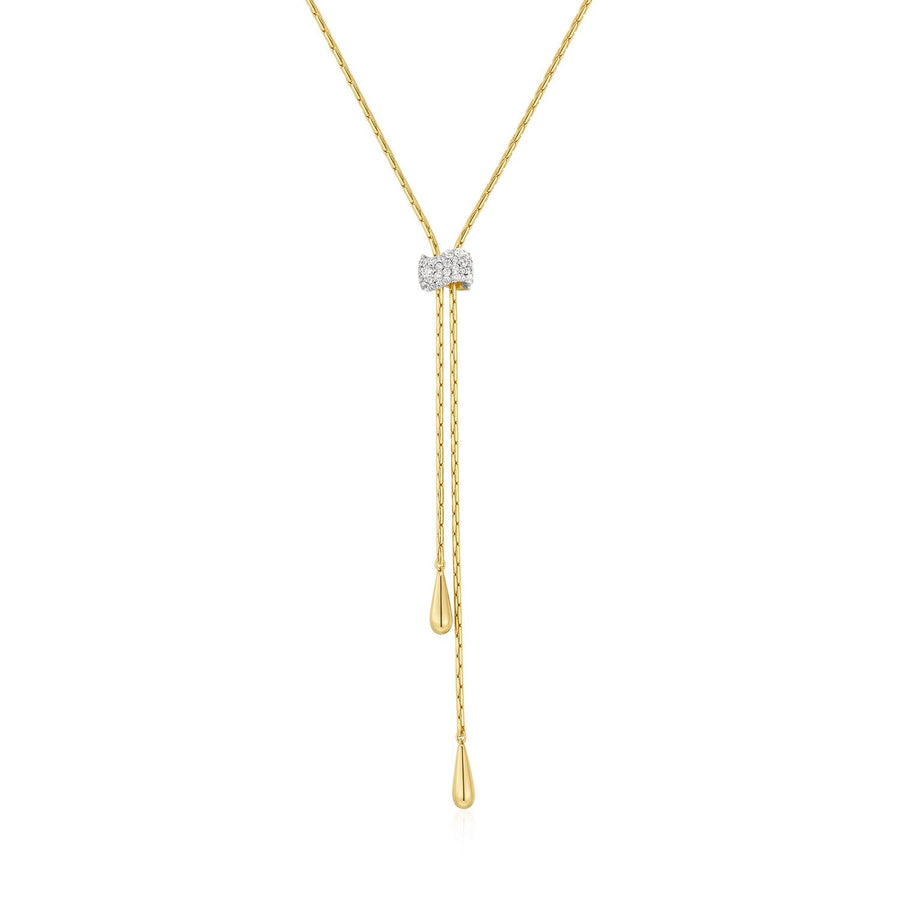 Ania Haie Fairy Dust Gold Teardrop Slider Necklace N079-05G
