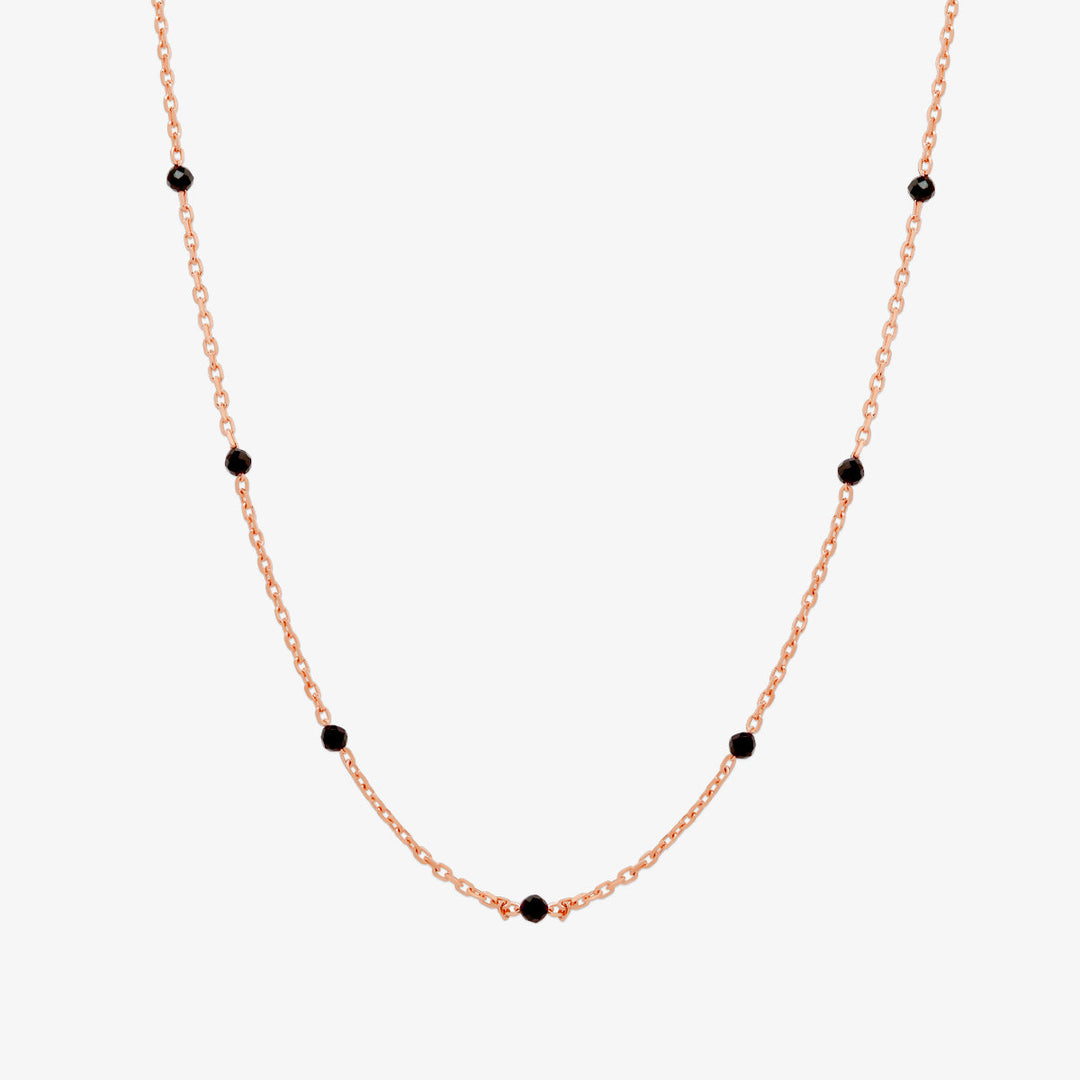 Black spinel relay necklace-6