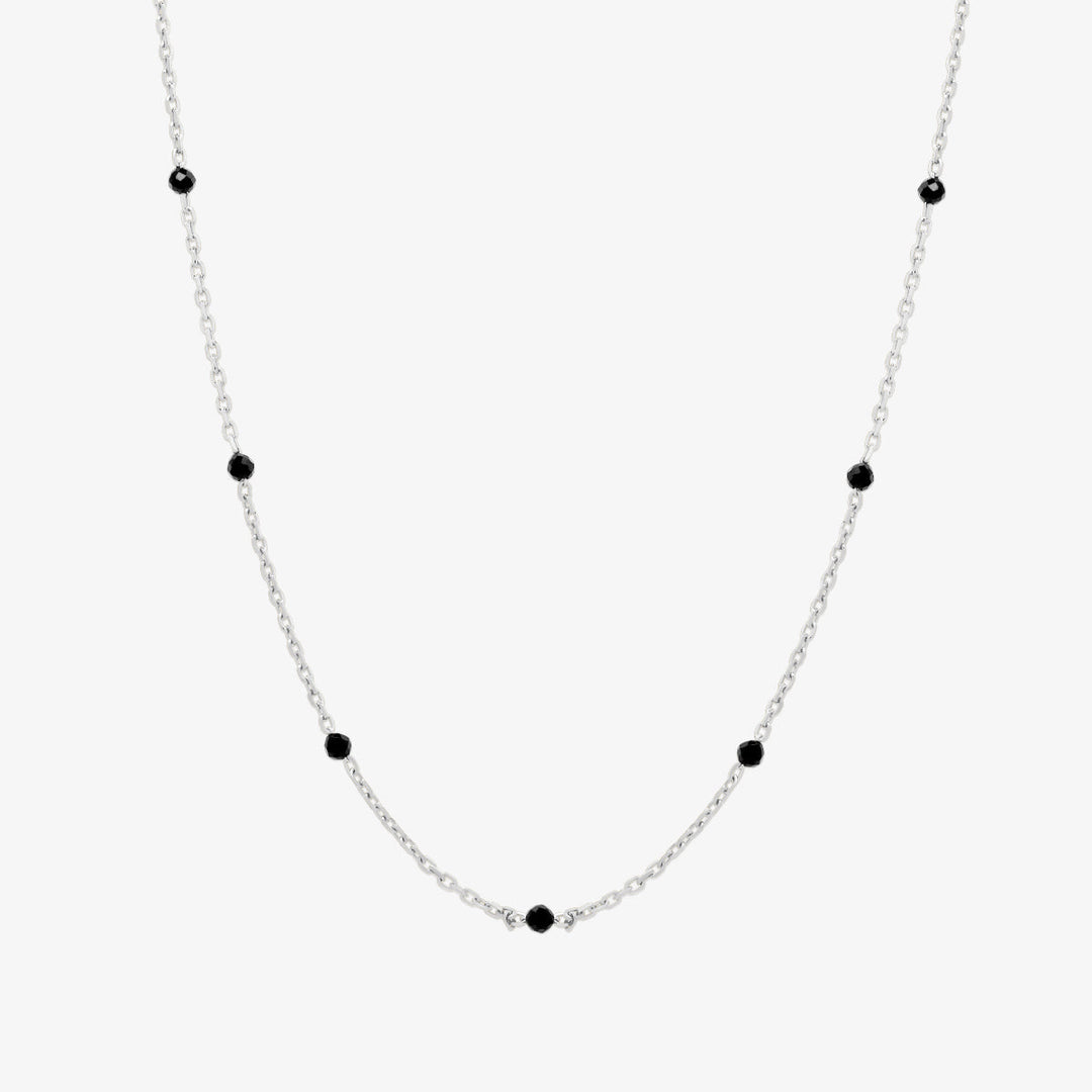 Black spinel relay necklace-5