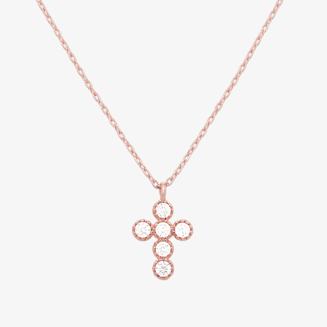Cubic cross necklace-5