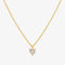 Plain heart cubic pendant necklace-0