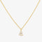 Plain oval cubic pendant necklace-0