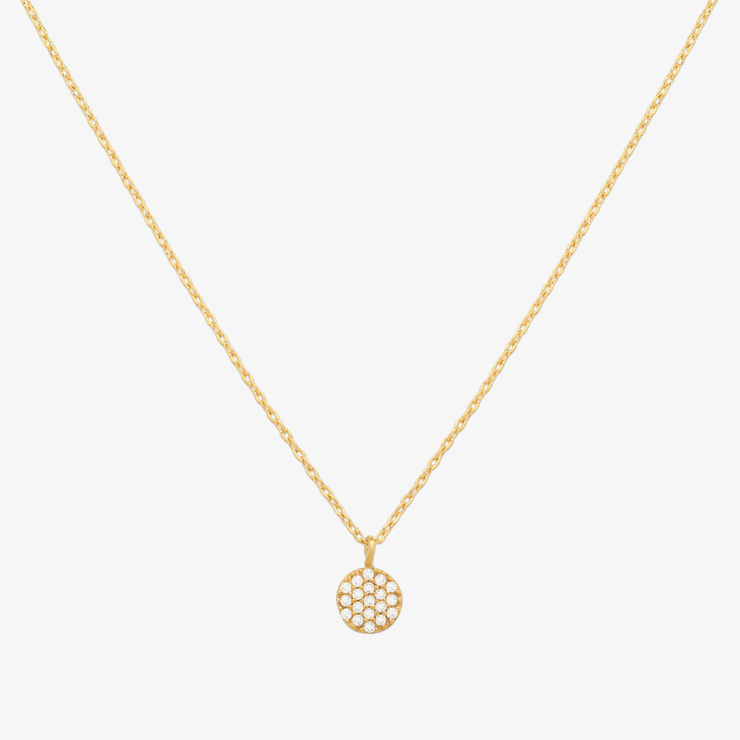 Circle cubic pendant necklace-0