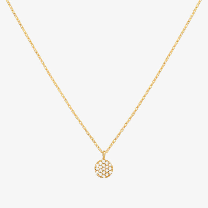 Circle cubic pendant necklace-0