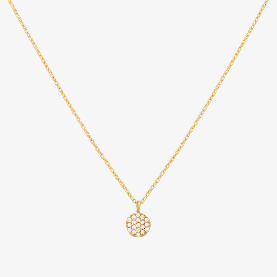 Circle cubic pendant necklace