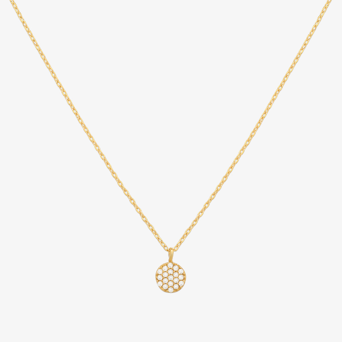 Circle cubic pendant necklace-0