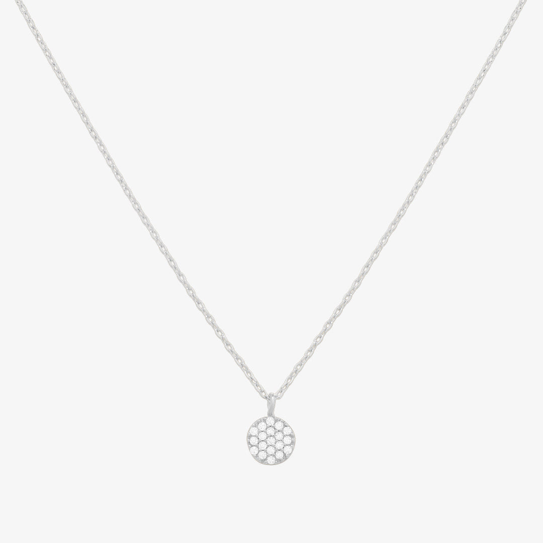 Circle cubic pendant necklace-5