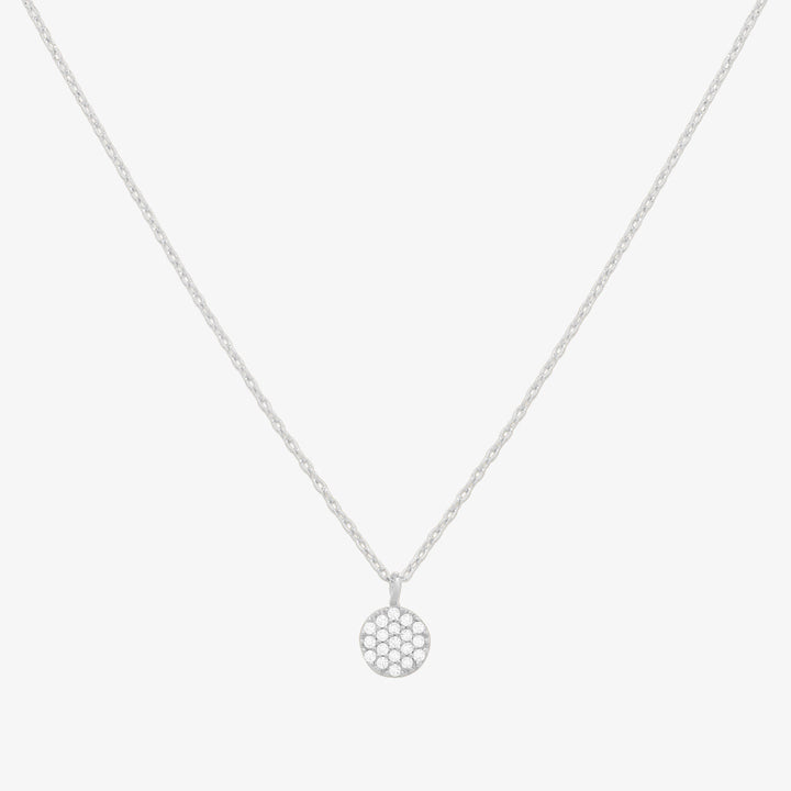 Circle cubic pendant necklace-5