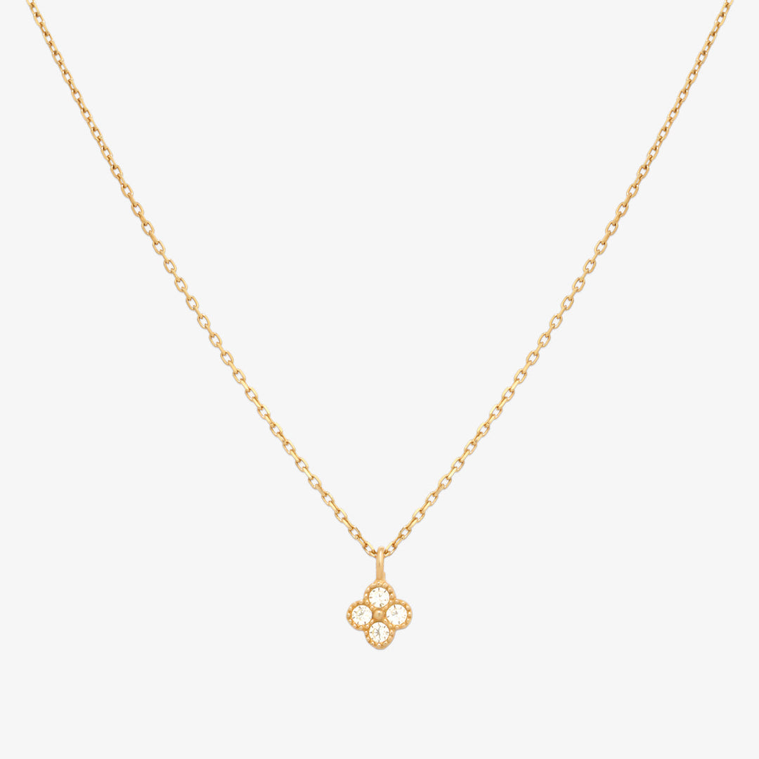 Clover cubic pendant necklace-0