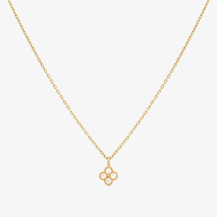Clover cubic pendant necklace-0