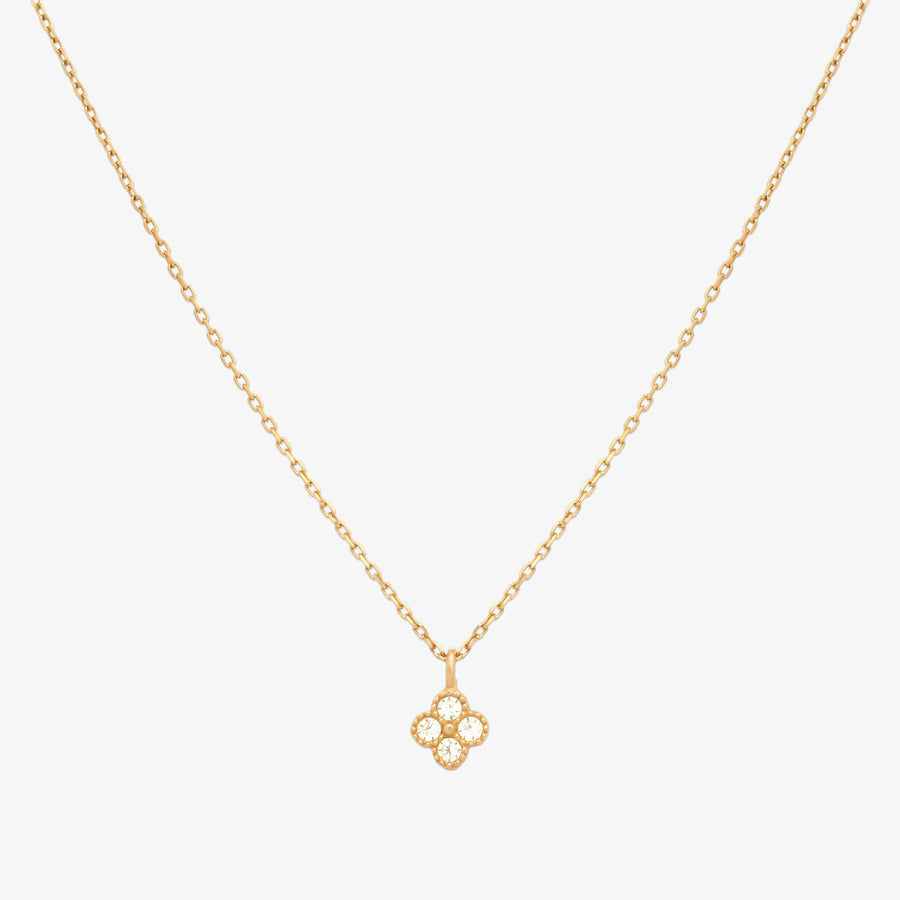 Clover cubic pendant necklace