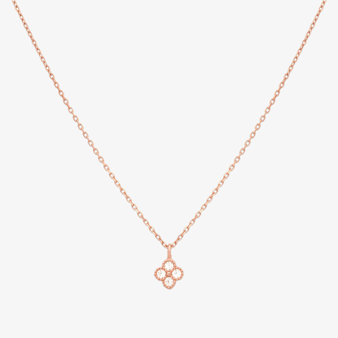 Clover cubic pendant necklace-6