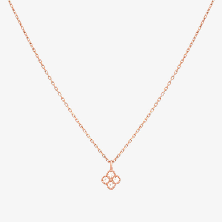 Clover cubic pendant necklace-6