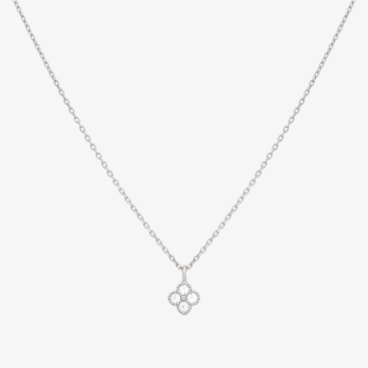 Clover cubic pendant necklace-5