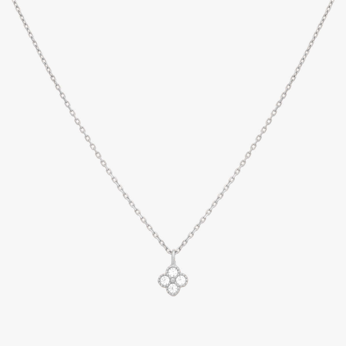 Clover cubic pendant necklace-5