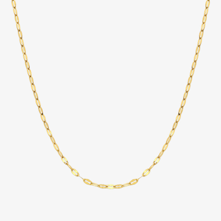 Thin oval chain necklace-0