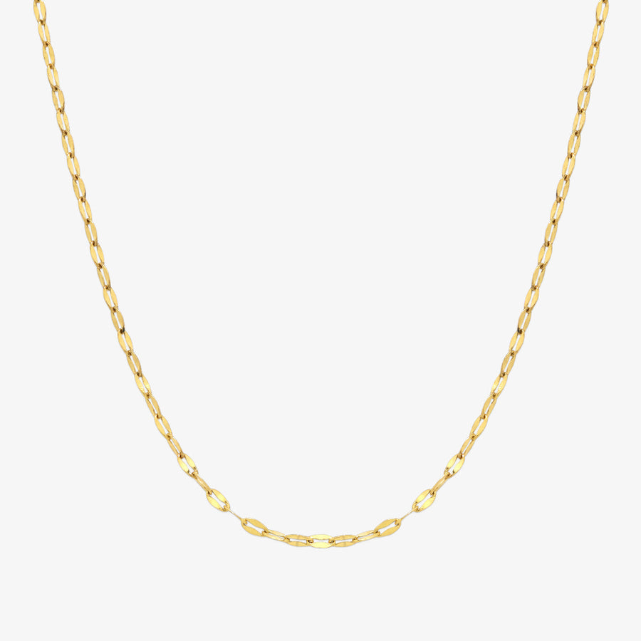 Thin oval chain necklace