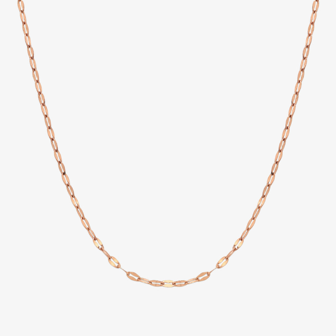 Thin oval chain necklace-2