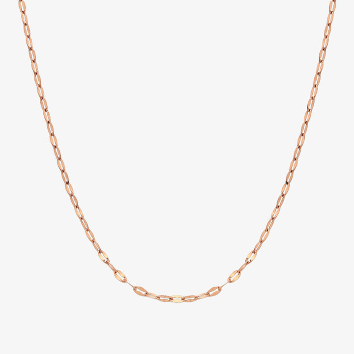 Thin oval chain necklace-2