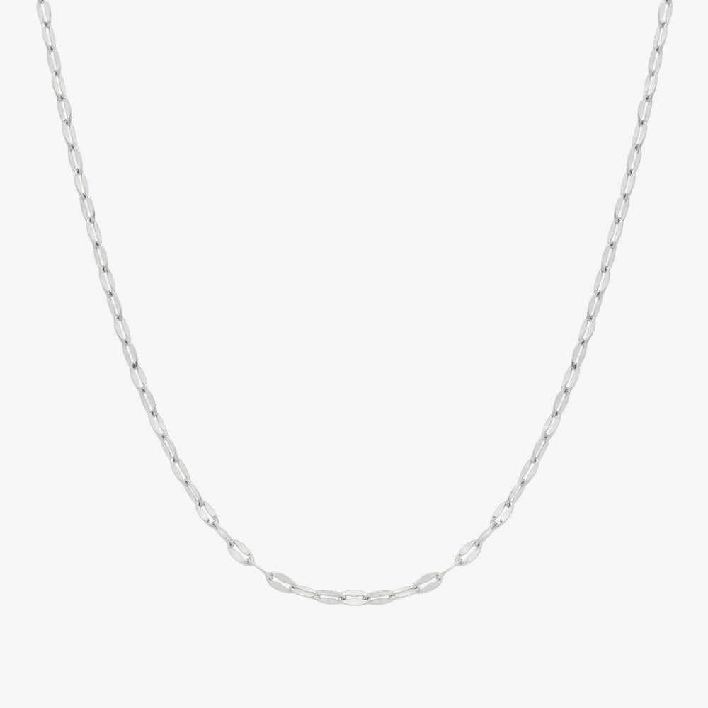 Thin oval chain necklace