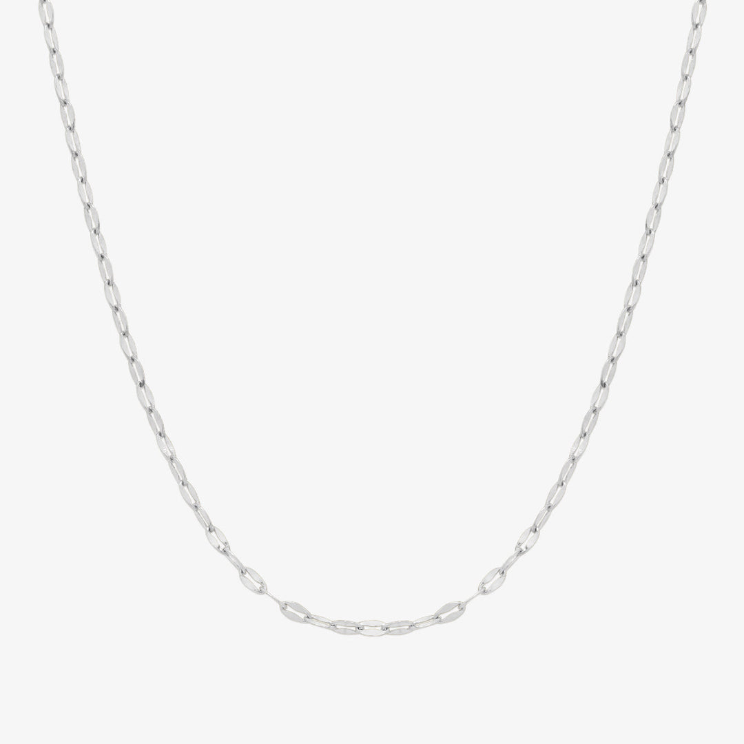 Thin oval chain necklace-1