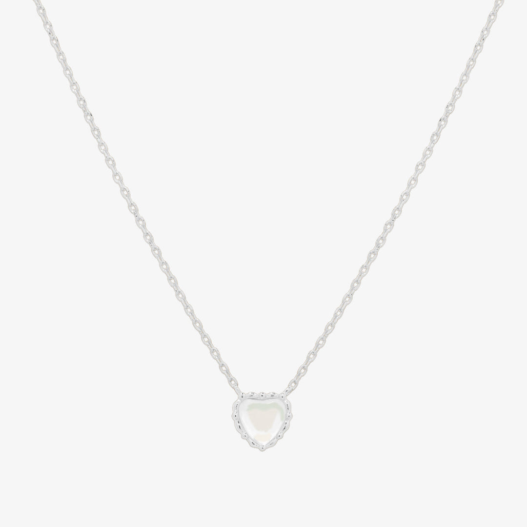 Moonstone heart necklace-2