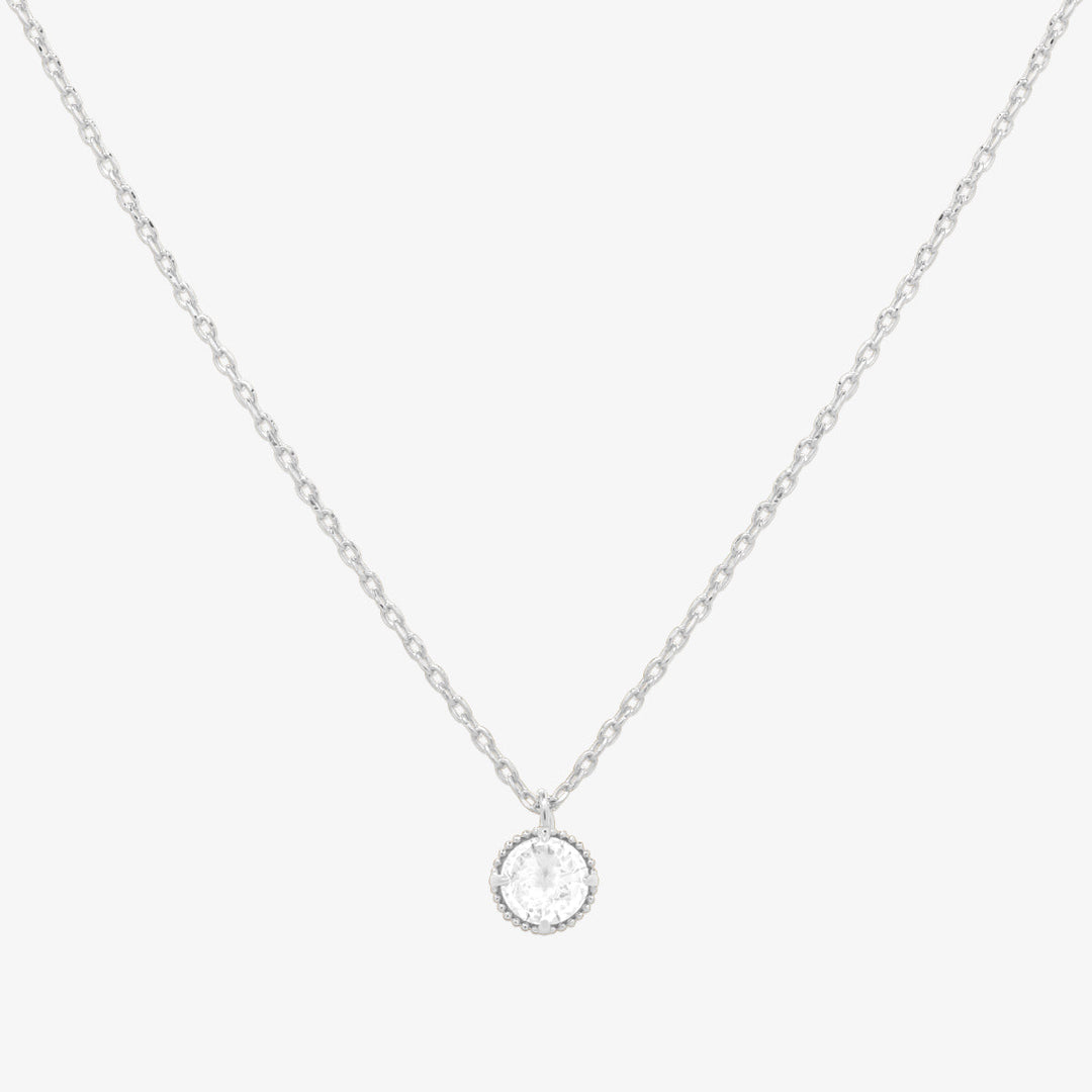 Cubic zirconia pendant necklace-1