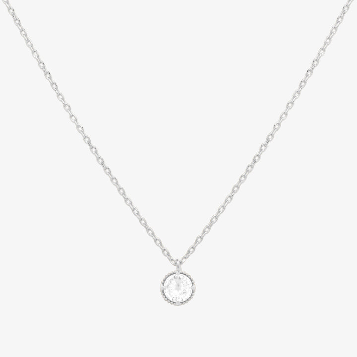Cubic zirconia pendant necklace-1