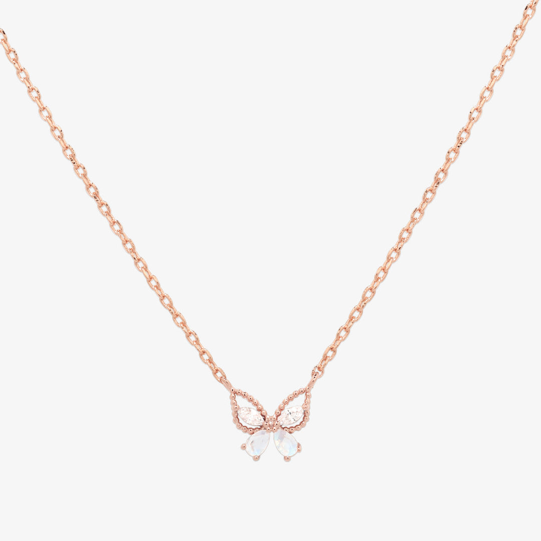 Moonstone butterfly necklace-5