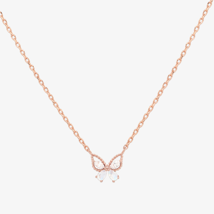 Moonstone butterfly necklace-5