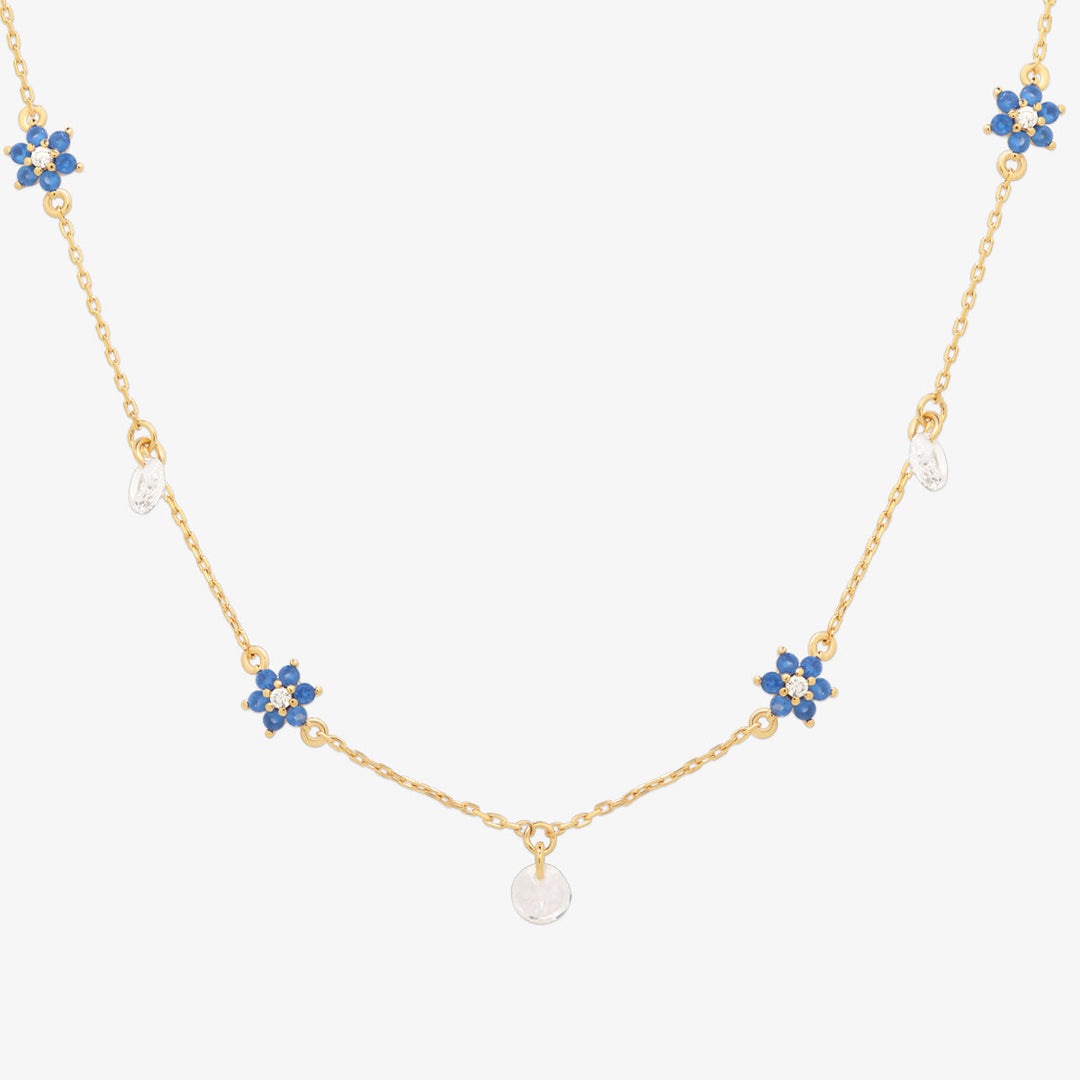 Daisy gemstone necklace-2