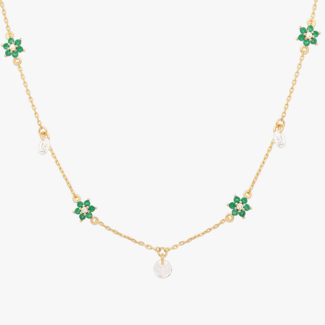 Daisy gemstone necklace-0